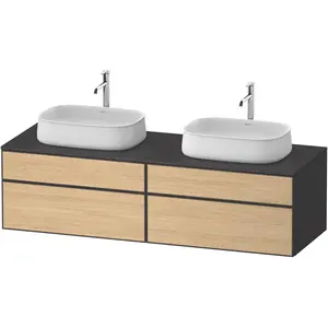 Duravit, Waschbeckenunterschrank, Zencha Konsolenwaschtischunterbau, 1600x550mm, 2 Auszüge, 2 Schubkästen, 2 Ausschnitte, ZE (160 x 55 x 165 cm) günstig