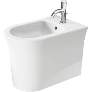 Duravit, Toilette + Bidet, Stand-Bidet WHITE TULIP back to wall m ÜL m HLB 1 Hahnloch weiss günstig