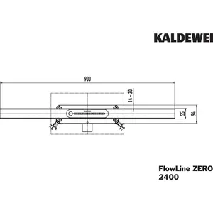 Kaldewei DA FlowLine Zero 2400, 900mm alpinweiss matt, 1 Stk. günstig