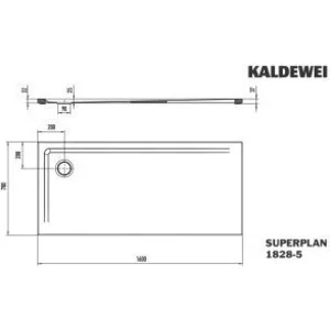 Kaldewei 382847983001 DW SUPERPLAN Mod.1828-5, 700 x 1600, günstig