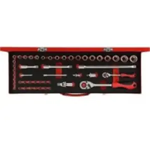 Red Steckschlüssel-Satz 1/4" + 1/2", 49-teilig