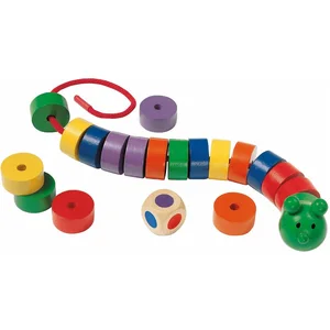Selecta Spiel Fädelraupe, aus Holz, Made in Germany