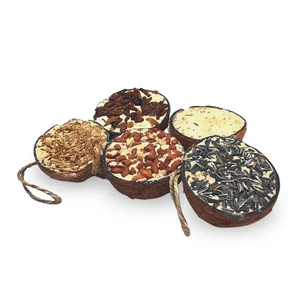 Lyra Pet 10 Stk. Lyra Pet® Halbe Kokosnuss gefüllt mit Topping Vogelfu... günstig