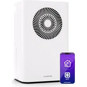 Klarstein CircleDry 12L Smart Luftentfeuchter, Wi-Fi App-Steuerung, Le...