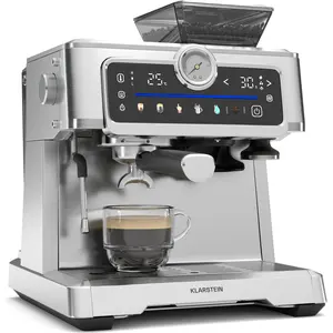 Klarstein GrandPresso Touch Siebträgermaschine Mit Mahlwerk   20-Bar, ...