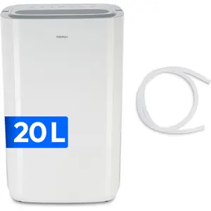 MEDION DH20 Luftentfeuchter elektrisch (bis zu 100m³ (20m²), 20Liter/2...