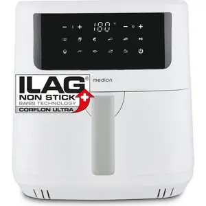 MEDION P10 XL Duo Heißluftfritteuse (6,8 Liter XXL, Airfryer, 2.150 Wa...