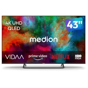 MEDION 108 cm (43 Zoll) QLED Fernseher (Smart-TV, Dolby Vision HDR, HB...