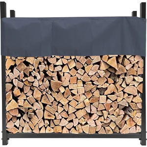 Kaminholzregal Außen 113 x 25 x 115 cm Anthrazit, Garten Metall Kaminh... günstig