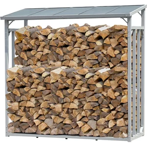 Aluminium Kaminholzregal Außen 185 x 70 x 185 cm, Pro - 40 mm Aluprofi... günstig