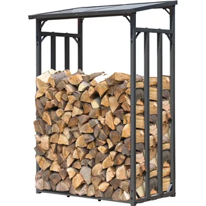 Metall Kaminholzregal Außen 130 x 70 x 185 cm, Pro - 40 mm Stahlprofil... günstig