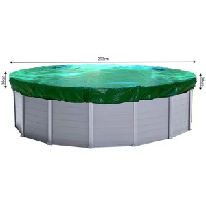 Poolabdeckung Rund für 160-200 cm Pools | Planenmaß Ø 260 cm | Grün | ... günstig
