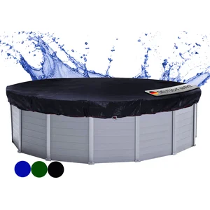 Poolabdeckung Rund für 320-366 cm Pools | Planenmaß Ø 420 cm | Schwarz... günstig