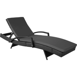 tectake Aluminium Rattan Sonnenliege 5-fach verstellbare Rückenlehne w... günstig