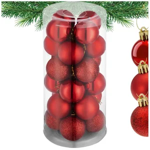 tectake Weihnachtsbaumkugel Weihnachtsdeko 24er-Set, Durchmesser 4 cm ...