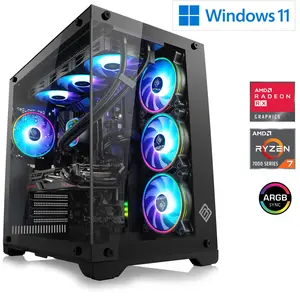 CSL-Computer Gaming PC, AMD Ryzen 7 7800X3D, 4200 MHz, Radeon RX 9070 ...