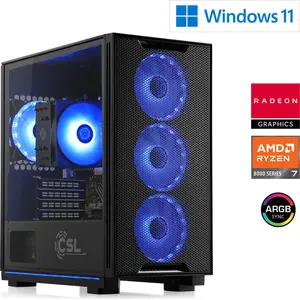 Gaming PC AMD Ryzen 7 8700G, 4200 MHz, AMD Radeon 780M, 32 GB DDR5-RAM...