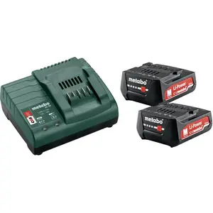 Metabo Akku Basis-Set (2 Akkus 2,0 Ah, Ladegerät SC 30, 12 V, Ersatzak...
