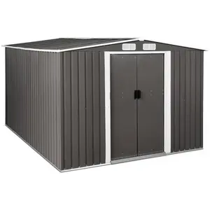 Uniprodo, Gartenhaus + Gartenschrank, Geräteschuppen Gartenschrank 313 x 179 x 258 cm verzinkter Stahl verschliessbar günstig