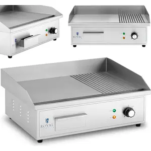 Elektrogrill, glatte, gerillte Grillplatte, 548 x 350 mm, 3000 W günstig
