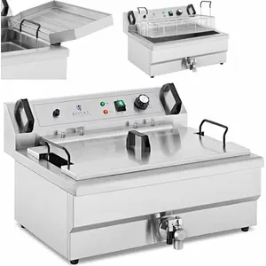 Fish and Chips Donut Fritteuse mit Abtropffläche 3000 W 16 L 230 V günstig