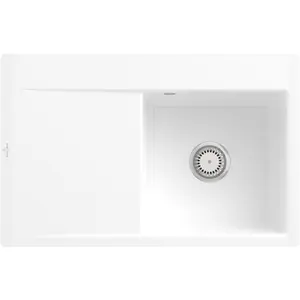 Villeroy & Boch Keramikspüle 33471FR1, Subway Style 45 Flat Einbauspüle - inkl. günstig