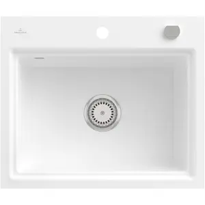 Villeroy & Boch Keramikspüle 33662FKG, Subway Style 60 S Flat Flächenbündige Spüle - inkl. günstig