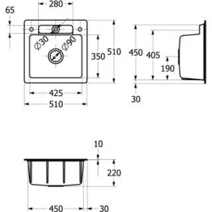 Villeroy & Boch 334501i4 EB-SP Siluet 50 S 510x510mm Ablgarn. günstig