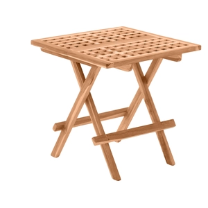 Möbilia Gartentisch quadratisch 50 cm aus Teak Holz | klappbar | B 50 x T 50 x H 50 cm | natur | 11020001 | Serie GARTEN günstig