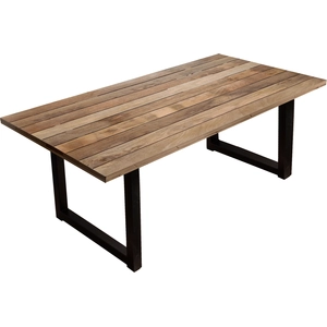 Möbilia Esstisch 160 x 90 cm | 43 mm Platte Mango natur | Gestell Metall antikschwarz | B 160 x T 90 x H 77 cm | 25020000 | Serie TISCH günstig