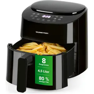 GOURMETmaxx Heißluft-Fritteuse Digital - 4,5l - 1400W - schwarz Heißlu...