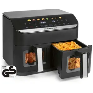 GOURMETmaxx 2-Kammer-Heißluftfritteuse 2 x 4,5 l - Multi-Color LED-Tou... günstig