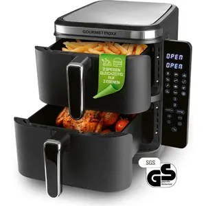 GOURMETmaxx FryUp | Vertikale Doppelkammer Heißluftfritteuse | Vertika...
