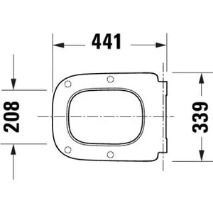 DURAVIT 0023890000 Univ. WC-Sitz Eckig Tief 448mm Üblap. günstig
