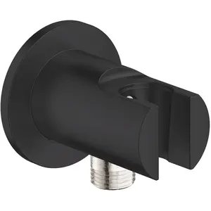Grohe, Duschgleitstange + Brausehalter, Vitalio Universal Abgangsbogen, kleben oder bohren, mattschwarz günstig