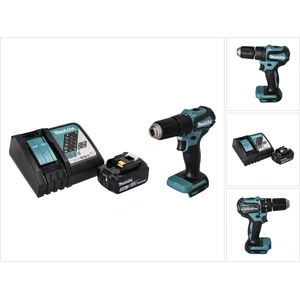 Makita DHP 483 RT1 Akku Schlagbohrschrauber 18 V 40 Nm Brushless + 1x Akku 5,0 Ah + Ladegerät
