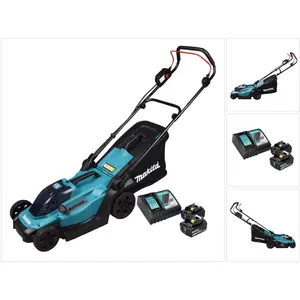 Makita DLM 330 RT2 Akku Rasenmäher 18 V 33 cm 30 l + 2x Akku 5,0 Ah + ...