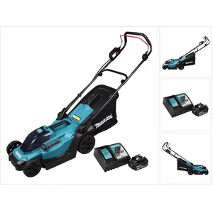 Makita DLM 330 RT Akku Rasenmäher 18 V 33 cm 30 l + 1x Akku 5,0 Ah + L...