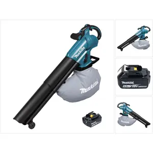 Makita DUB 187 G Akku Laubbläser und Laubsauger 18 V Brushless + 1x Ak...