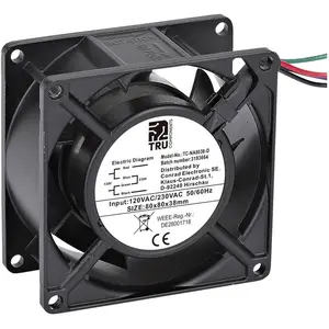 Tru Components TC-NA8038-D Axiallüfter 230 V/AC, 120 V/AC 85 m³/h (L x...
