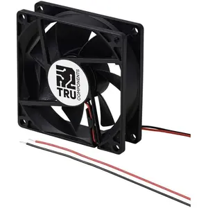 Tru Components TC-MX8025-24V0.08A Axiallüfter 24 V/DC 67.8 m³/h (L x B x H) 80 x (80 mm, 1x), PC Lüfter, Schwarz