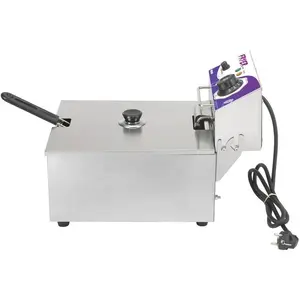 6l Fritteuse Kontrollleuchte Edelstahl, Fritteuse, Silber