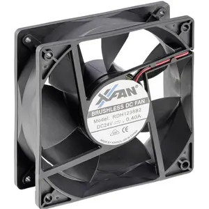 X-Fan X Fan lüfter RDH1238S 24 V/DC (120 mm, 1x), PC Lüfter, Schwarz