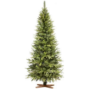 Fairytrees Künstlicher Weihnachtsbaum FT05, Nordmanntanne SLIM Premium...