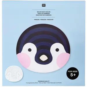 Rico Design Malen nach Zahlen Set, Pinguin, FSC 100