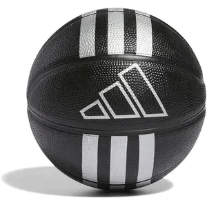 adidas 3-Streifen Rubber Mini-Basketball HM4972 - black/silver met. 3 günstig