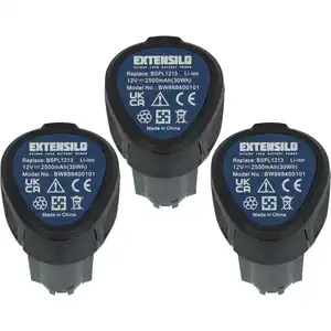 Vhbw EXTENSILO 3x Akku kompatibel mit Hendi Wireless Kebab-Cutter Küch...