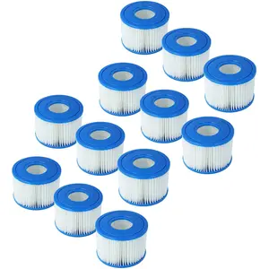 vhbw 12x Filterkartusche Typ S1 kompatibel mit Intex PureSpa 28403E, 2...