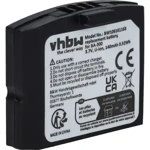 vhbw Akku kompatibel mit Siemens RR 832, RR 842, Set 832 TV, Set 842 T...