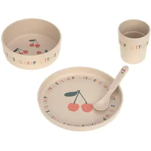 Lässig, Kindergeschirr + Kinderbesteck, Kindergeschirr-Sets 4-tlg. Geschirr-Set rutschfest - Happy Fruits günstig